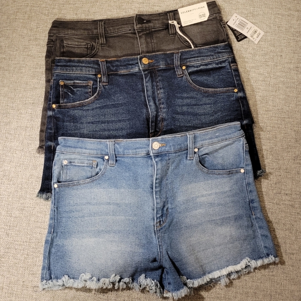 3 jean shorts